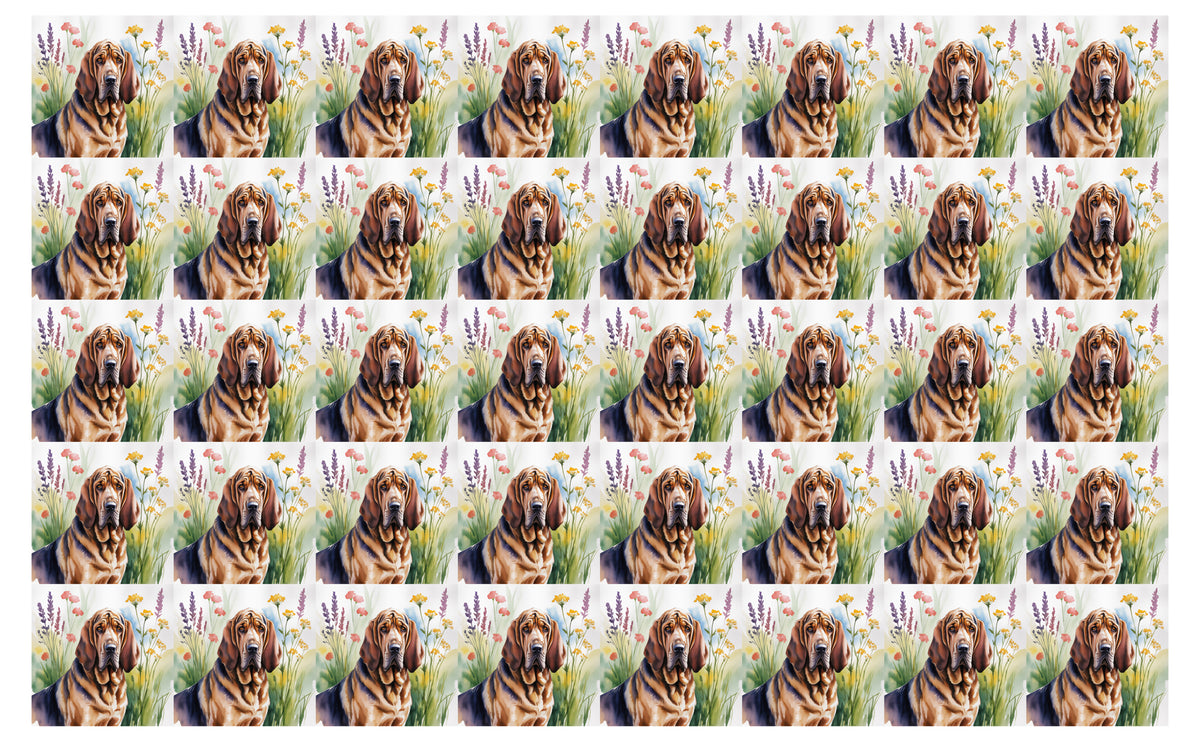 DecoCraft - Scenic Tiles Series - Watercolor Pets - Bloodhound