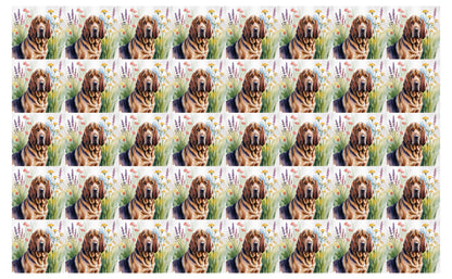 DecoCraft - Scenic Tiles Series - Watercolor Pets - Bloodhound