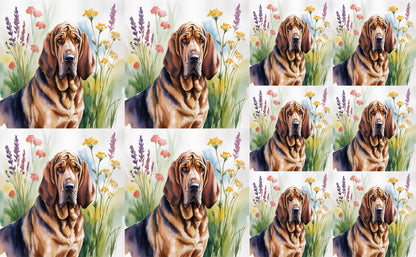 DecoCraft - Scenic Tiles Series - Watercolor Pets - Bloodhound