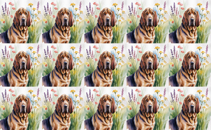 DecoCraft - Scenic Tiles Series - Watercolor Pets - Bloodhound