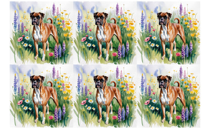 DecoCraft - Scenic Tiles Series - Watercolor Pets - Boxer