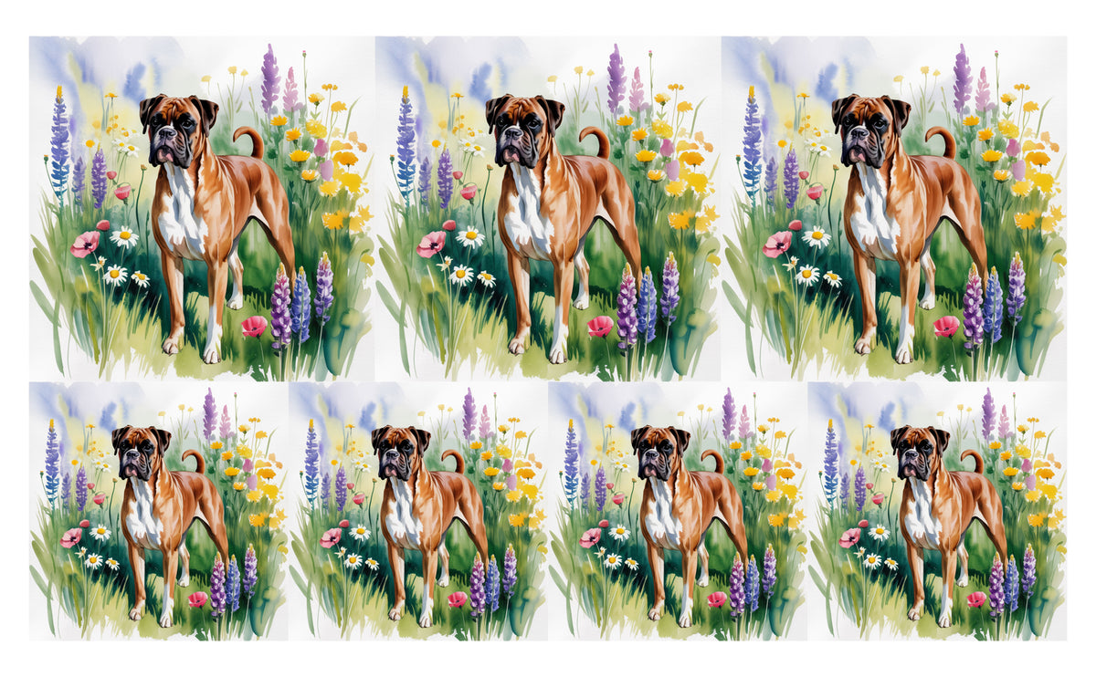 DecoCraft - Scenic Tiles Series - Watercolor Pets - Boxer