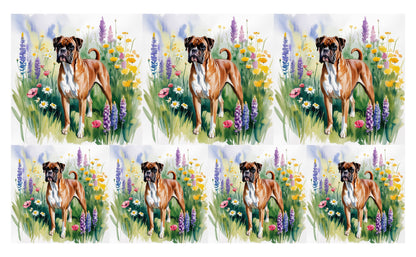 DecoCraft - Scenic Tiles Series - Watercolor Pets - Boxer