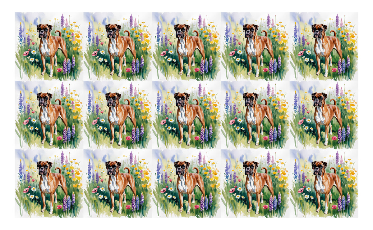 DecoCraft - Scenic Tiles Series - Watercolor Pets - Boxer
