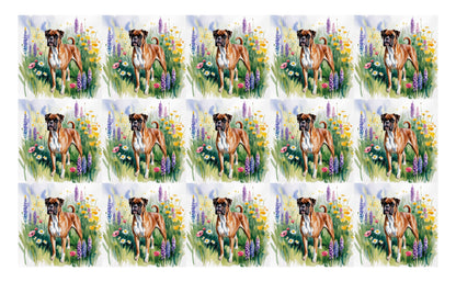 DecoCraft - Scenic Tiles Series - Watercolor Pets - Boxer