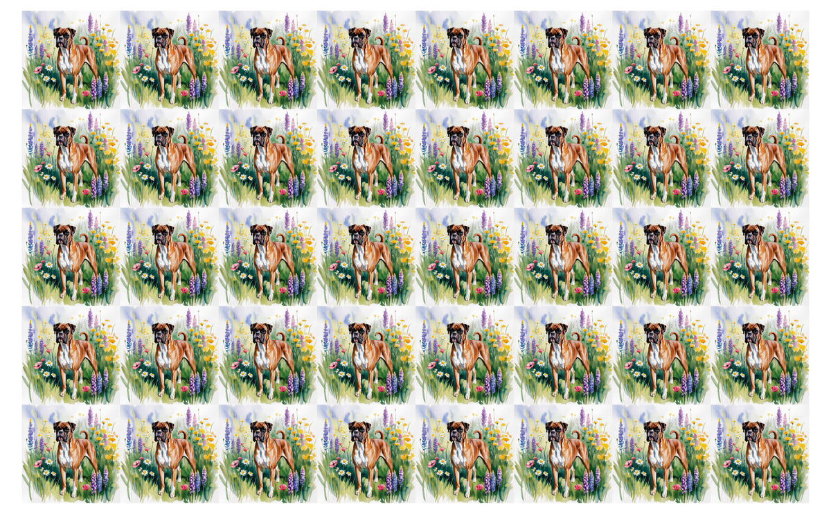 DecoCraft - Scenic Tiles Series - Watercolor Pets - Boxer