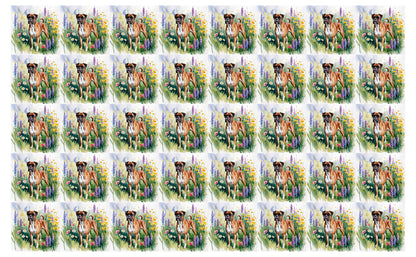 DecoCraft - Scenic Tiles Series - Watercolor Pets - Boxer