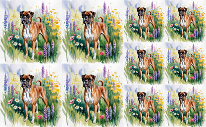 DecoCraft - Scenic Tiles Series - Watercolor Pets - Boxer