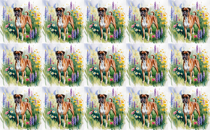 DecoCraft - Scenic Tiles Series - Watercolor Pets - Boxer