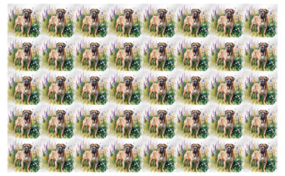 DecoCraft - Scenic Tiles Series - Watercolor Pets - Bull Mastiff