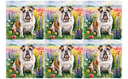 DecoCraft - Scenic Tiles Series - Watercolor Pets - Bulldog