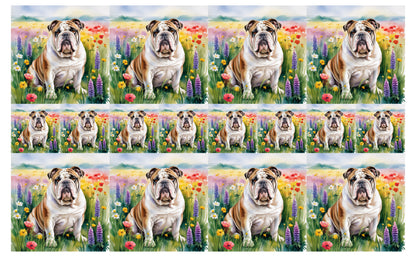 DecoCraft - Scenic Tiles Series - Watercolor Pets - Bulldog