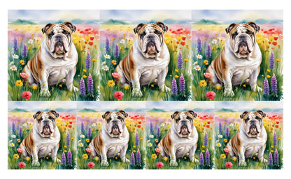 DecoCraft - Scenic Tiles Series - Watercolor Pets - Bulldog