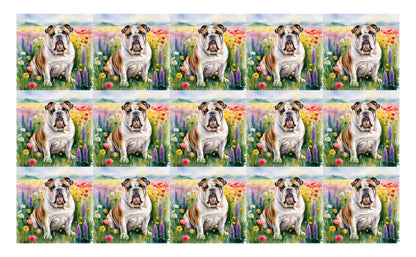 DecoCraft - Scenic Tiles Series - Watercolor Pets - Bulldog
