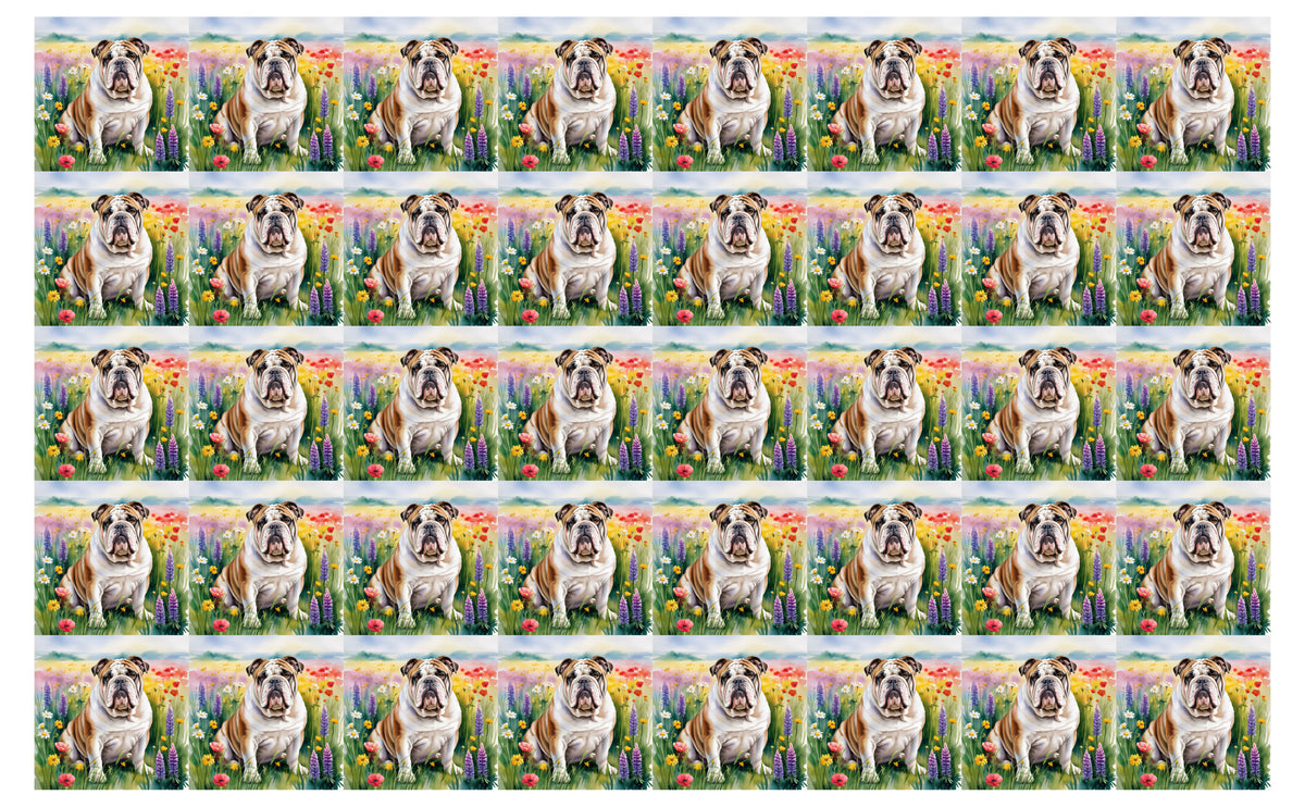 DecoCraft - Scenic Tiles Series - Watercolor Pets - Bulldog