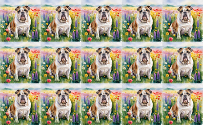 DecoCraft - Scenic Tiles Series - Watercolor Pets - Bulldog