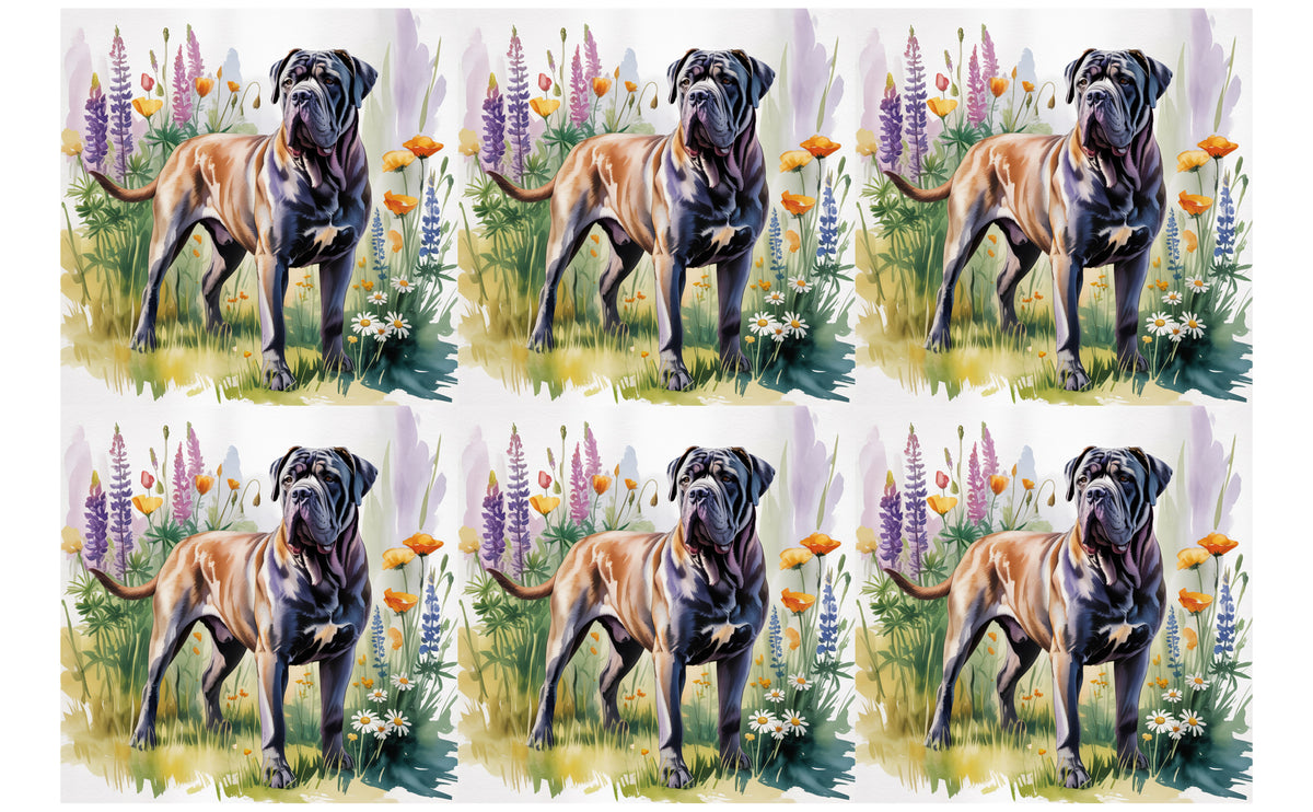 DecoCraft - Scenic Tiles Series - Watercolor Pets - Cane Corso Mastiff