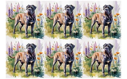 DecoCraft - Scenic Tiles Series - Watercolor Pets - Cane Corso Mastiff