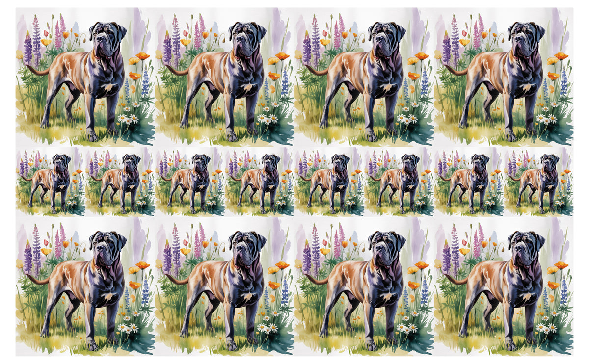 DecoCraft - Scenic Tiles Series - Watercolor Pets - Cane Corso Mastiff