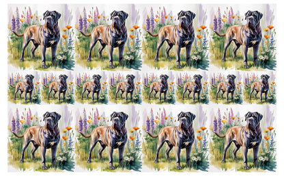 DecoCraft - Scenic Tiles Series - Watercolor Pets - Cane Corso Mastiff