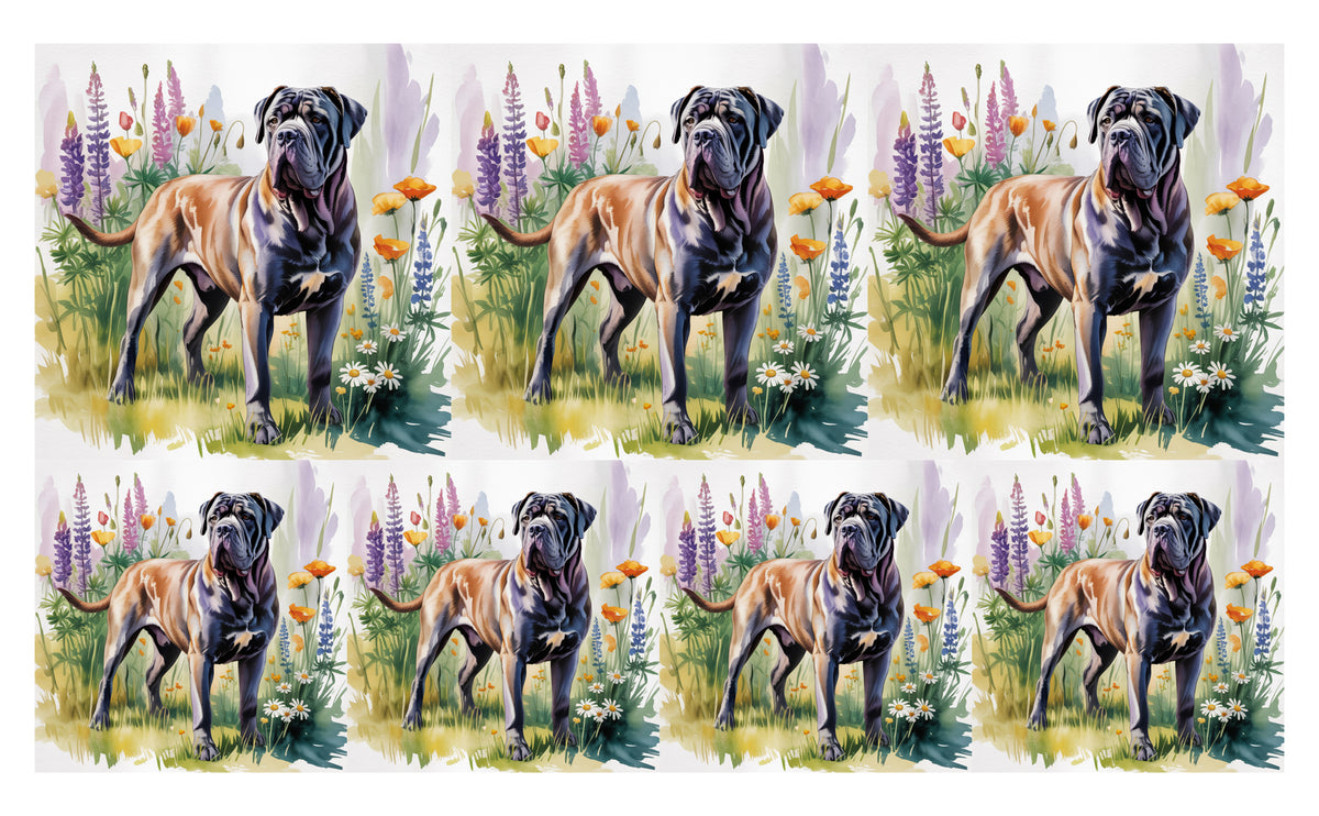 DecoCraft - Scenic Tiles Series - Watercolor Pets - Cane Corso Mastiff