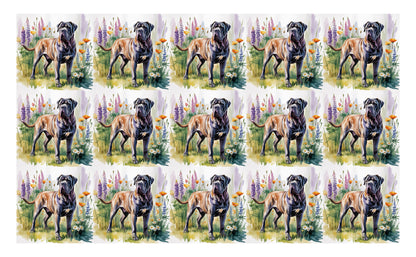DecoCraft - Scenic Tiles Series - Watercolor Pets - Cane Corso Mastiff