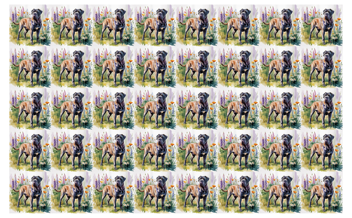 DecoCraft - Scenic Tiles Series - Watercolor Pets - Cane Corso Mastiff