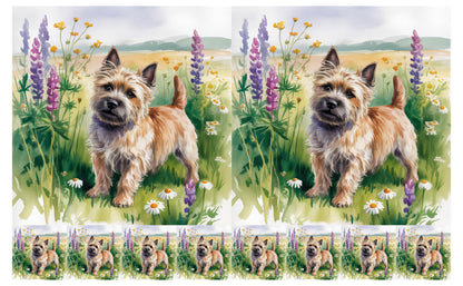 DecoCraft - Scenic Tiles Series - Watercolor Pets - Carrin Terrier