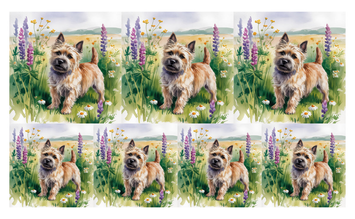 DecoCraft - Scenic Tiles Series - Watercolor Pets - Carrin Terrier