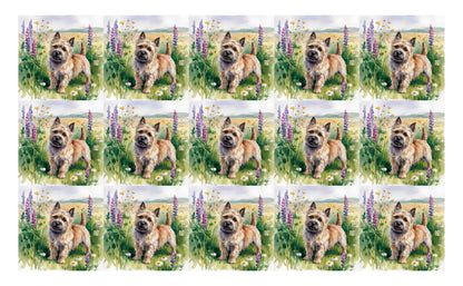 DecoCraft - Scenic Tiles Series - Watercolor Pets - Carrin Terrier