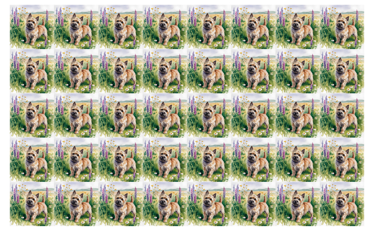 DecoCraft - Scenic Tiles Series - Watercolor Pets - Carrin Terrier