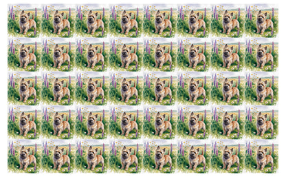 DecoCraft - Scenic Tiles Series - Watercolor Pets - Carrin Terrier