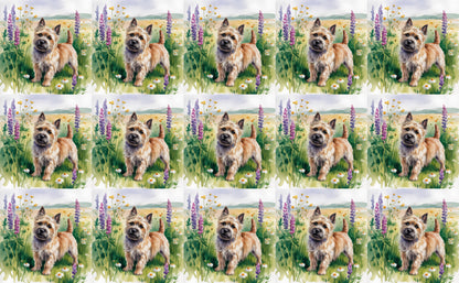 DecoCraft - Scenic Tiles Series - Watercolor Pets - Carrin Terrier