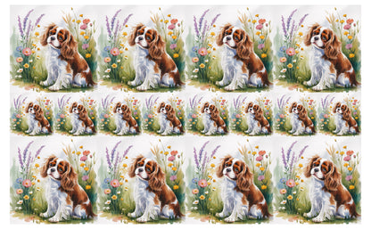 DecoCraft - Scenic Tiles Series - Watercolor Pets - Cavalier