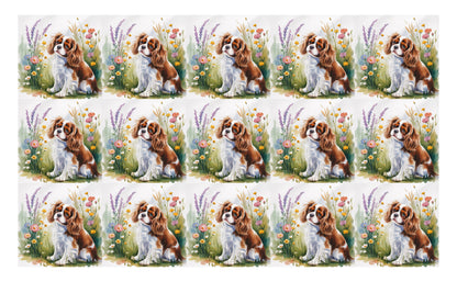 DecoCraft - Scenic Tiles Series - Watercolor Pets - Cavalier
