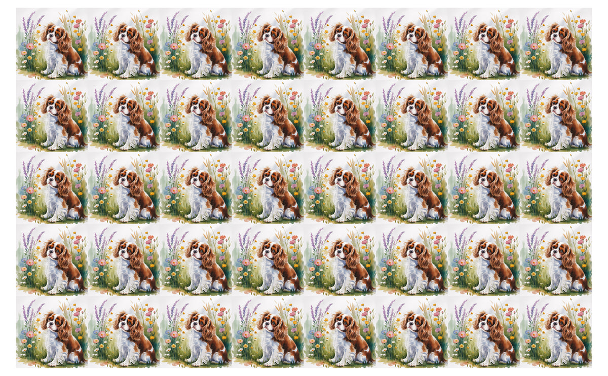 DecoCraft - Scenic Tiles Series - Watercolor Pets - Cavalier