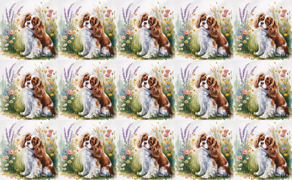 DecoCraft - Scenic Tiles Series - Watercolor Pets - Cavalier