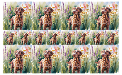 DecoCraft - Scenic Tiles Series - Watercolor Pets - Chesapeake Bay Retriever