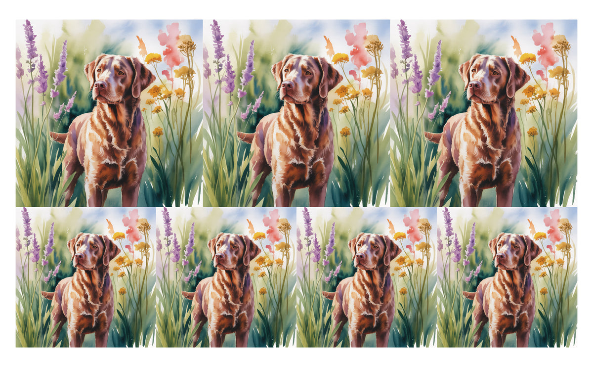 DecoCraft - Scenic Tiles Series - Watercolor Pets - Chesapeake Bay Retriever