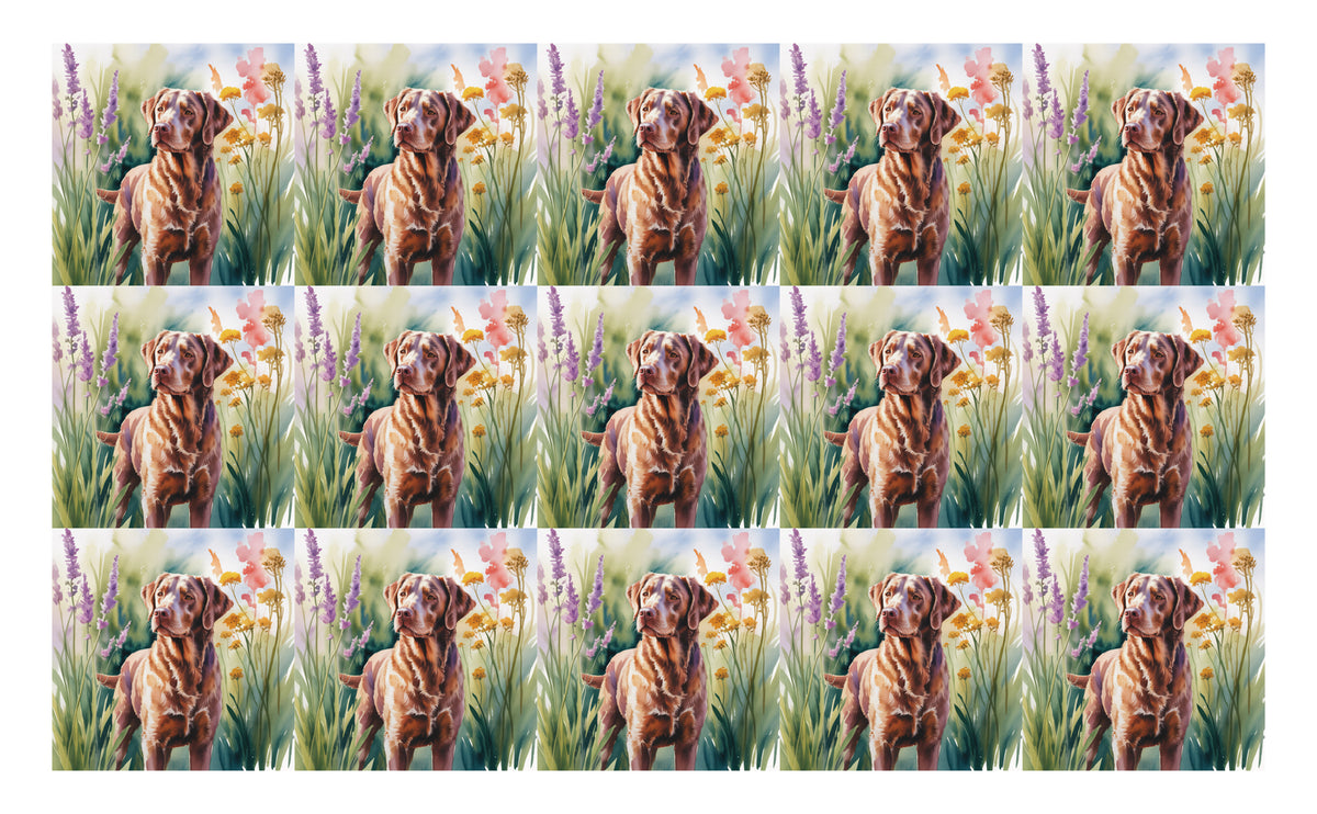 DecoCraft - Scenic Tiles Series - Watercolor Pets - Chesapeake Bay Retriever