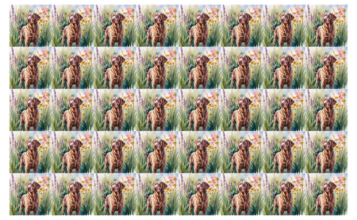 DecoCraft - Scenic Tiles Series - Watercolor Pets - Chesapeake Bay Retriever