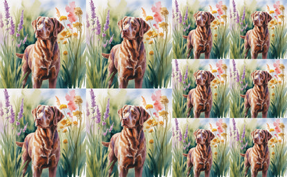 DecoCraft - Scenic Tiles Series - Watercolor Pets - Chesapeake Bay Retriever