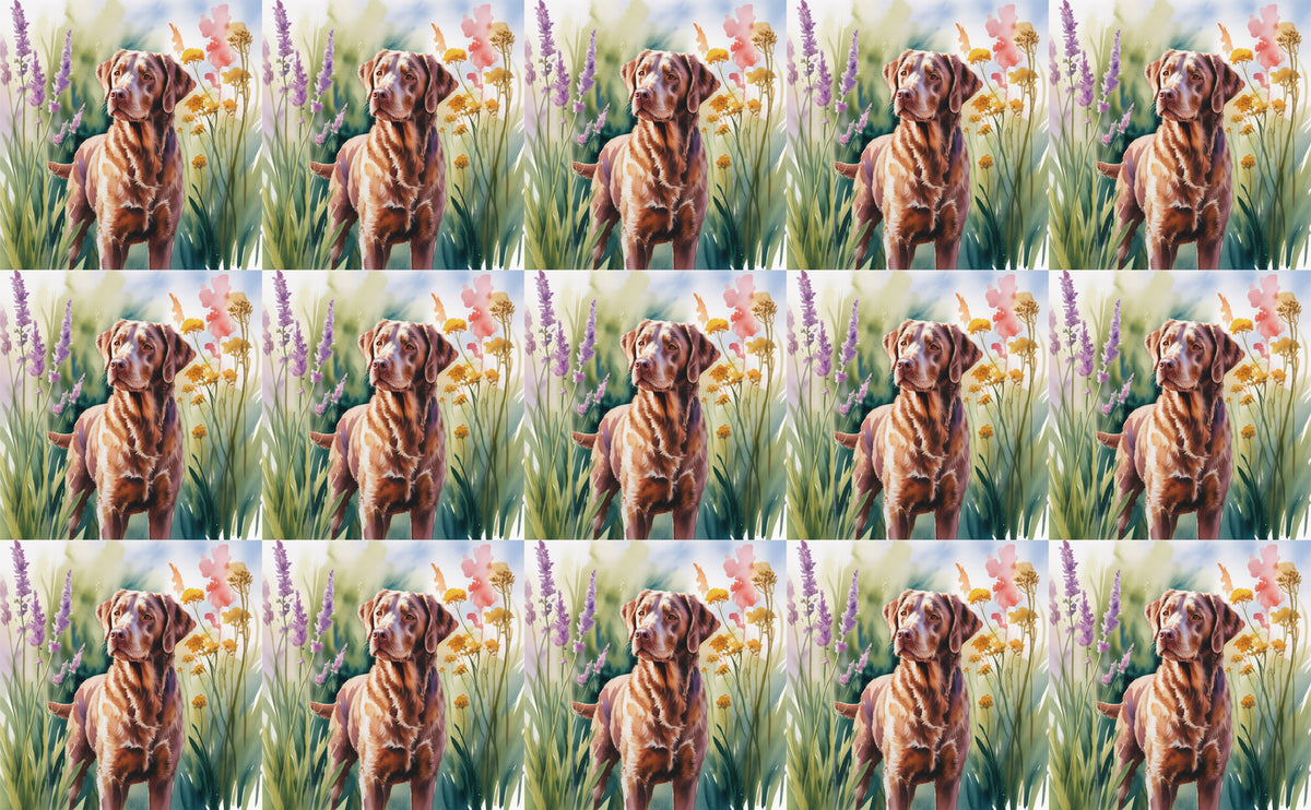 DecoCraft - Scenic Tiles Series - Watercolor Pets - Chesapeake Bay Retriever