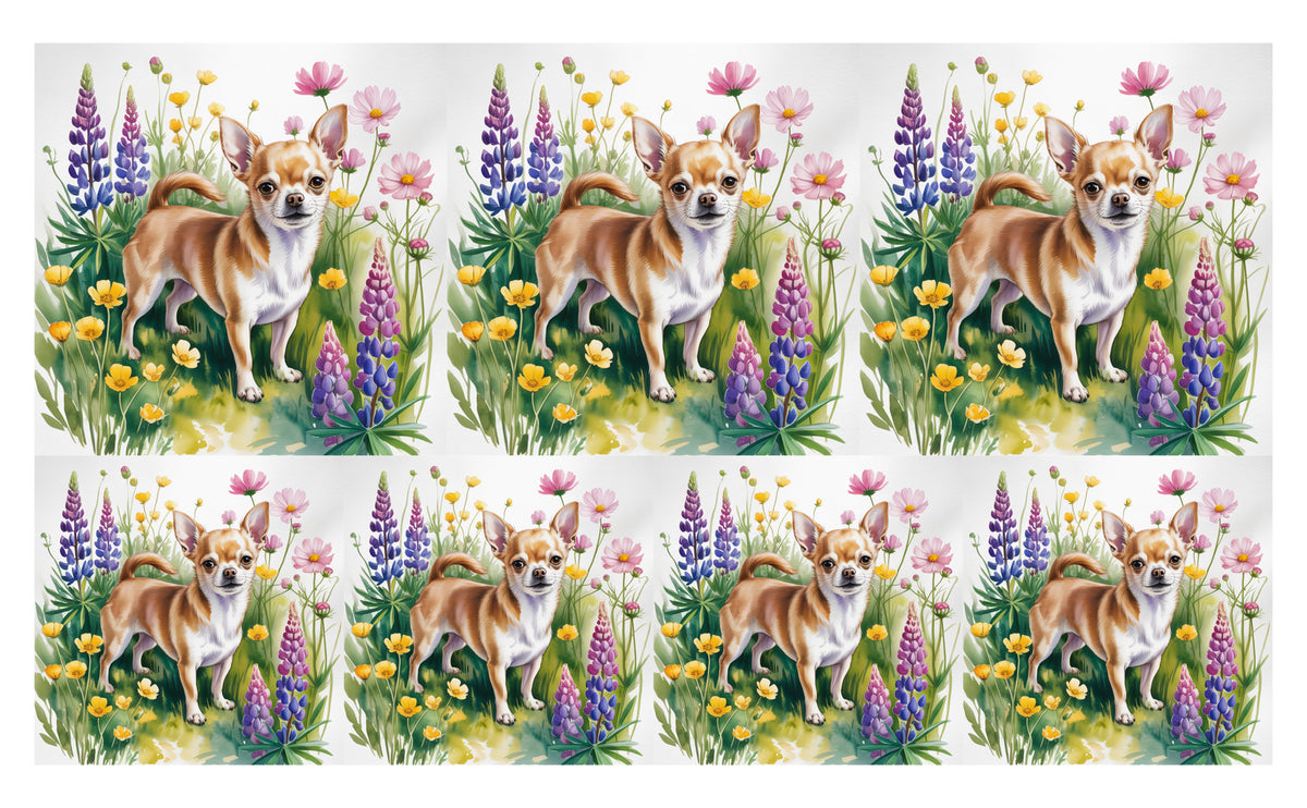 DecoCraft - Scenic Tiles Series - Watercolor Pets - Chihuahua - Tan