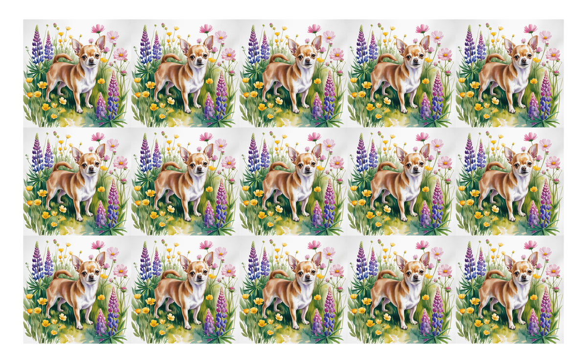 DecoCraft - Scenic Tiles Series - Watercolor Pets - Chihuahua - Tan