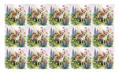 DecoCraft - Scenic Tiles Series - Watercolor Pets - Chihuahua - Tan