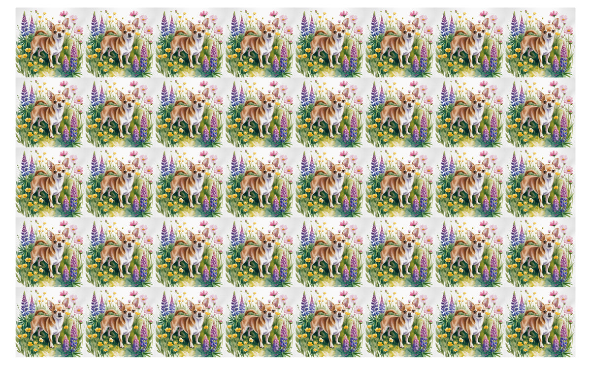 DecoCraft - Scenic Tiles Series - Watercolor Pets - Chihuahua - Tan