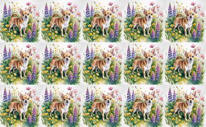 DecoCraft - Scenic Tiles Series - Watercolor Pets - Chihuahua - Tan