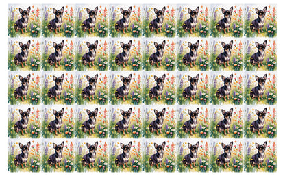 DecoCraft - Scenic Tiles Series - Watercolor Pets - Chihuahua - Black