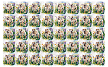 DecoCraft - Scenic Tiles Series - Watercolor Pets - Chinese Shar Pei